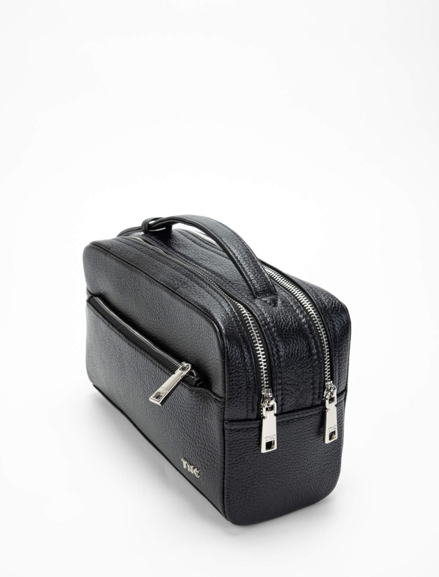 Tamer Tanca Erkek Hakiki Deri Siyah Traş Çantası Tamer Tanca Erkek Hakiki Deri Siyah Traş Çantası