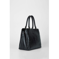 Tamer Tanca Kadın Hakiki Deri Siyah Kroko Kol Çantası Tamer Tanca Kadın Hakiki Deri Siyah Kroko Kol Çantası