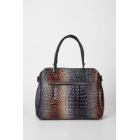 Tamer Tanca Kadın Hakiki Deri Vizon/Lacivert Kol Çantası