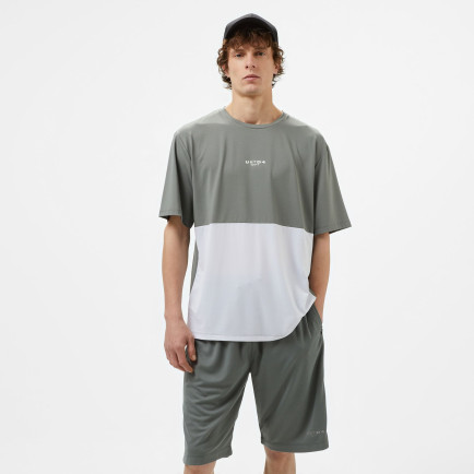 United4 Sport Erkek Gri/Beyaz Antrenman T-Shirt United4 Sport Erkek Gri/Beyaz Antrenman T-Shirt