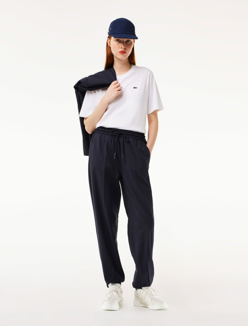 Lacoste Kadın Relaxed Fit Bisiklet Yaka Beyaz T-Shirt Lacoste Kadın Relaxed Fit Bisiklet Yaka Beyaz T-Shirt