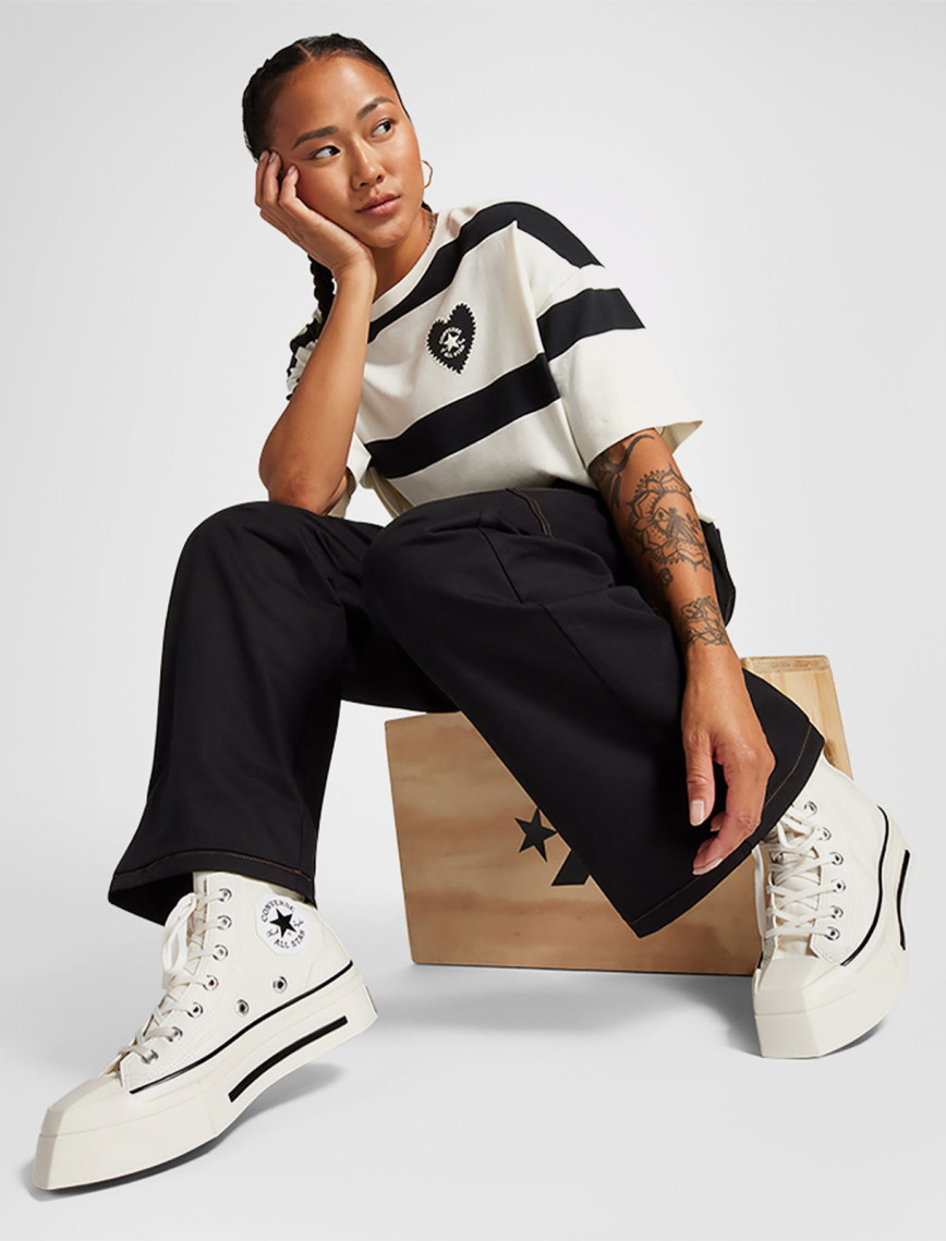 Converse Chuck 70 De Luxe Squared Unisex Krem Sneaker Converse Chuck 70 De Luxe Squared Unisex Krem Sneaker