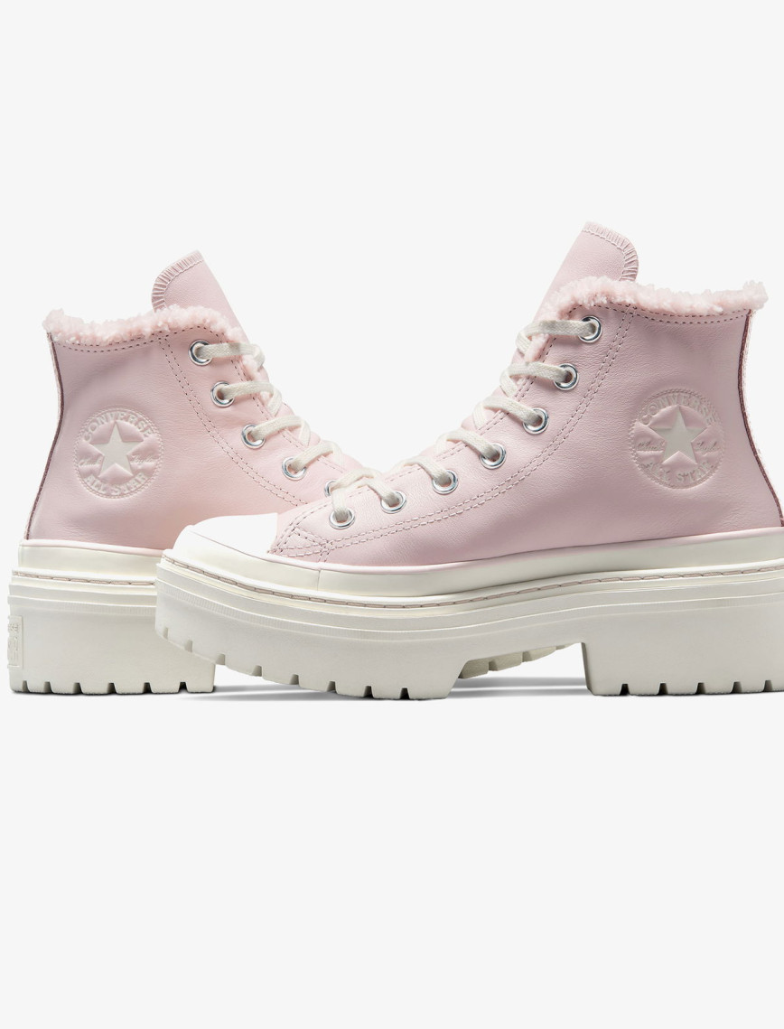 Converse Chuck Taylor All Star Lugged Heel Kadın Pembe Deri Platform Bot Converse Chuck Taylor All Star Lugged Heel Kadın Pembe Deri Platform Bot