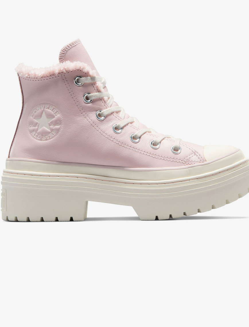 Converse Chuck Taylor All Star Lugged Heel Kadın Pembe Deri Platform Bot Converse Chuck Taylor All Star Lugged Heel Kadın Pembe Deri Platform Bot