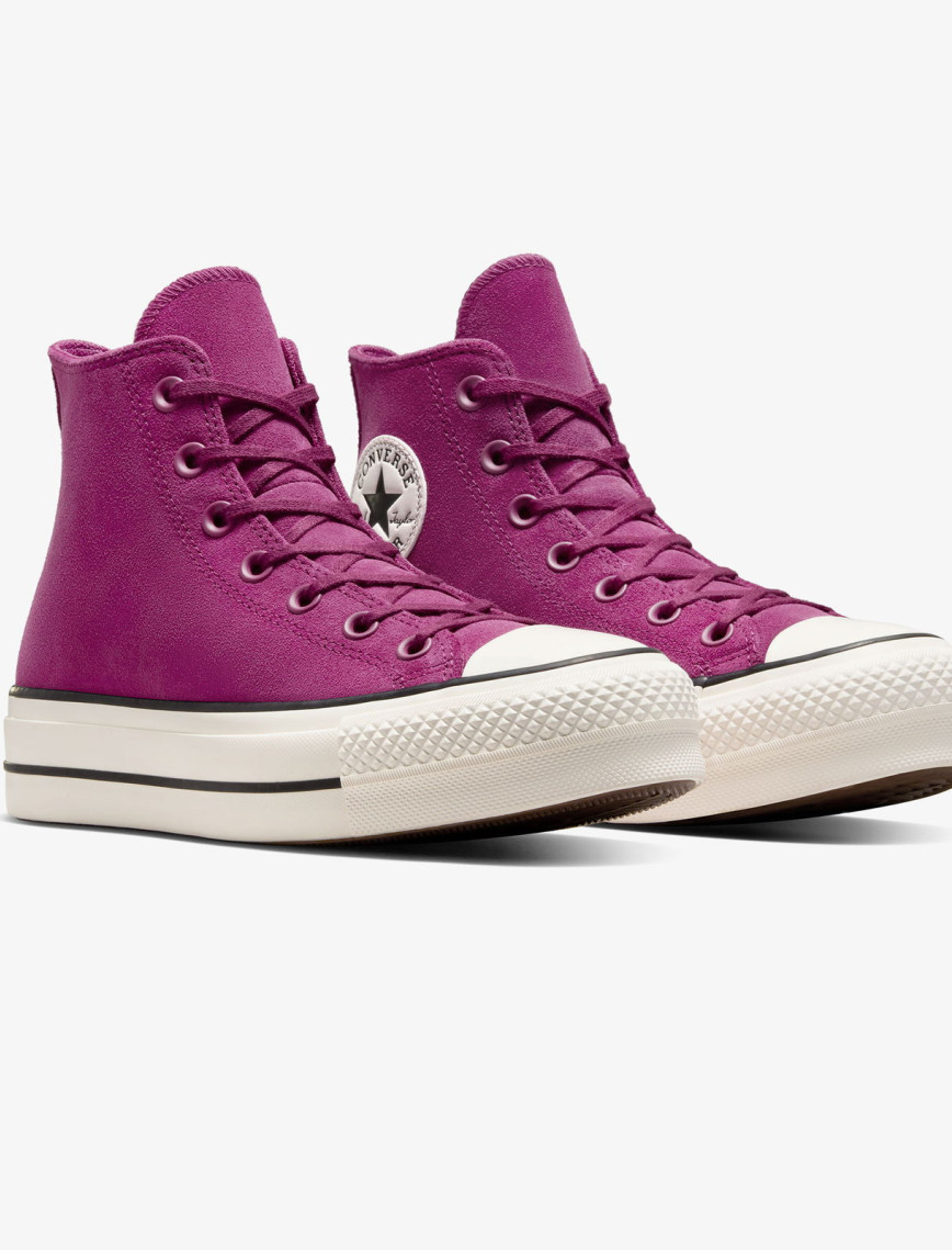 Converse Chuck Taylor All Star Lift Unisex Mor Süet Platform Sneaker Converse Chuck Taylor All Star Lift Unisex Mor Süet Platform Sneaker