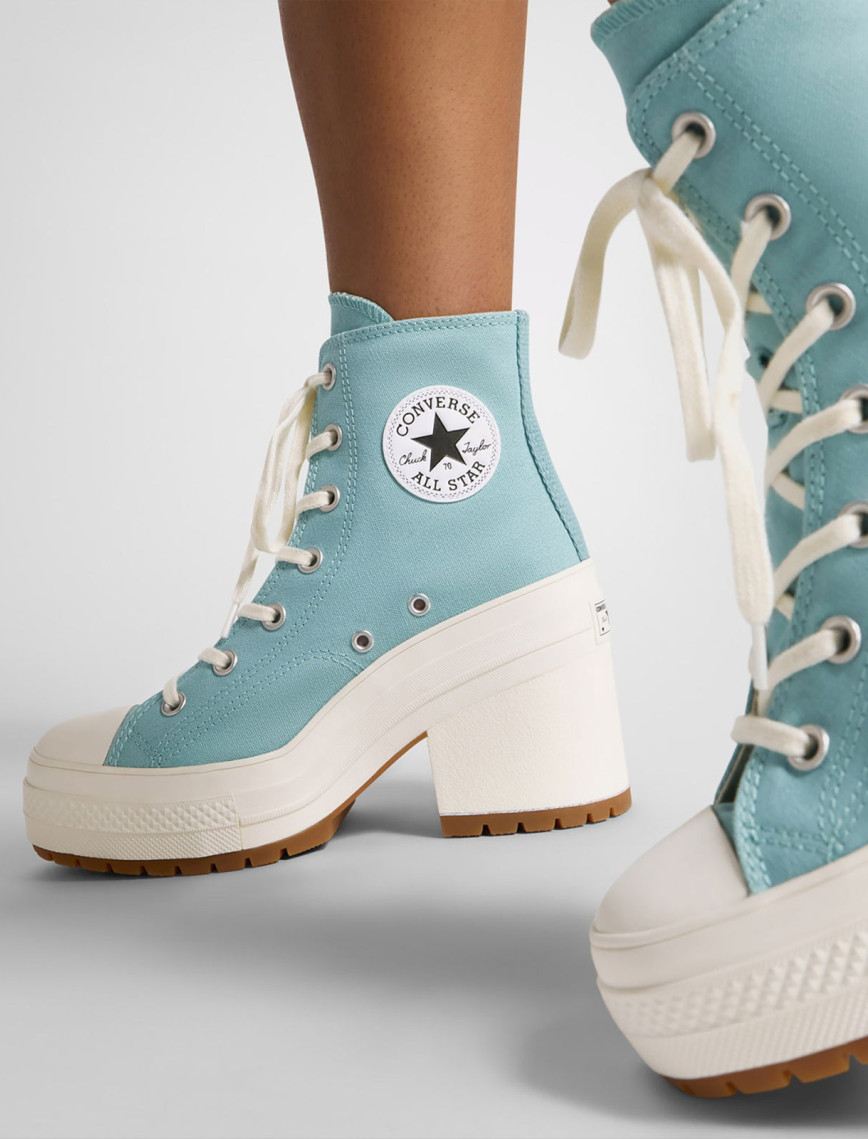 Converse Chuck 70 De Luxe Heel Kadın Mavi Platform Sneaker Converse Chuck 70 De Luxe Heel Kadın Mavi Platform Sneaker
