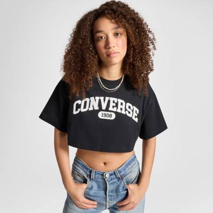 Converse Sporty Cropped Kadın Siyah T-Shirt Converse Sporty Cropped Kadın Siyah T-Shirt