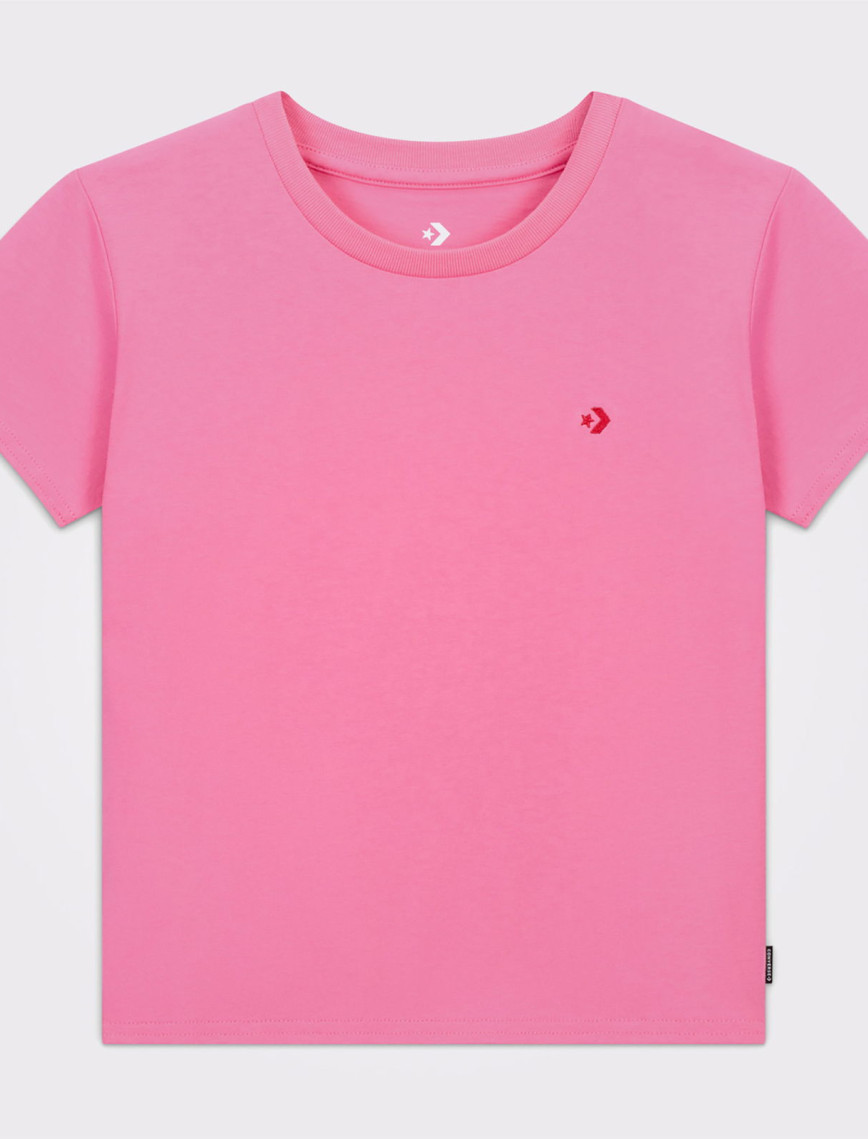 Converse Slim Fit Kadın Pembe T-Shirt Converse Slim Fit Kadın Pembe T-Shirt