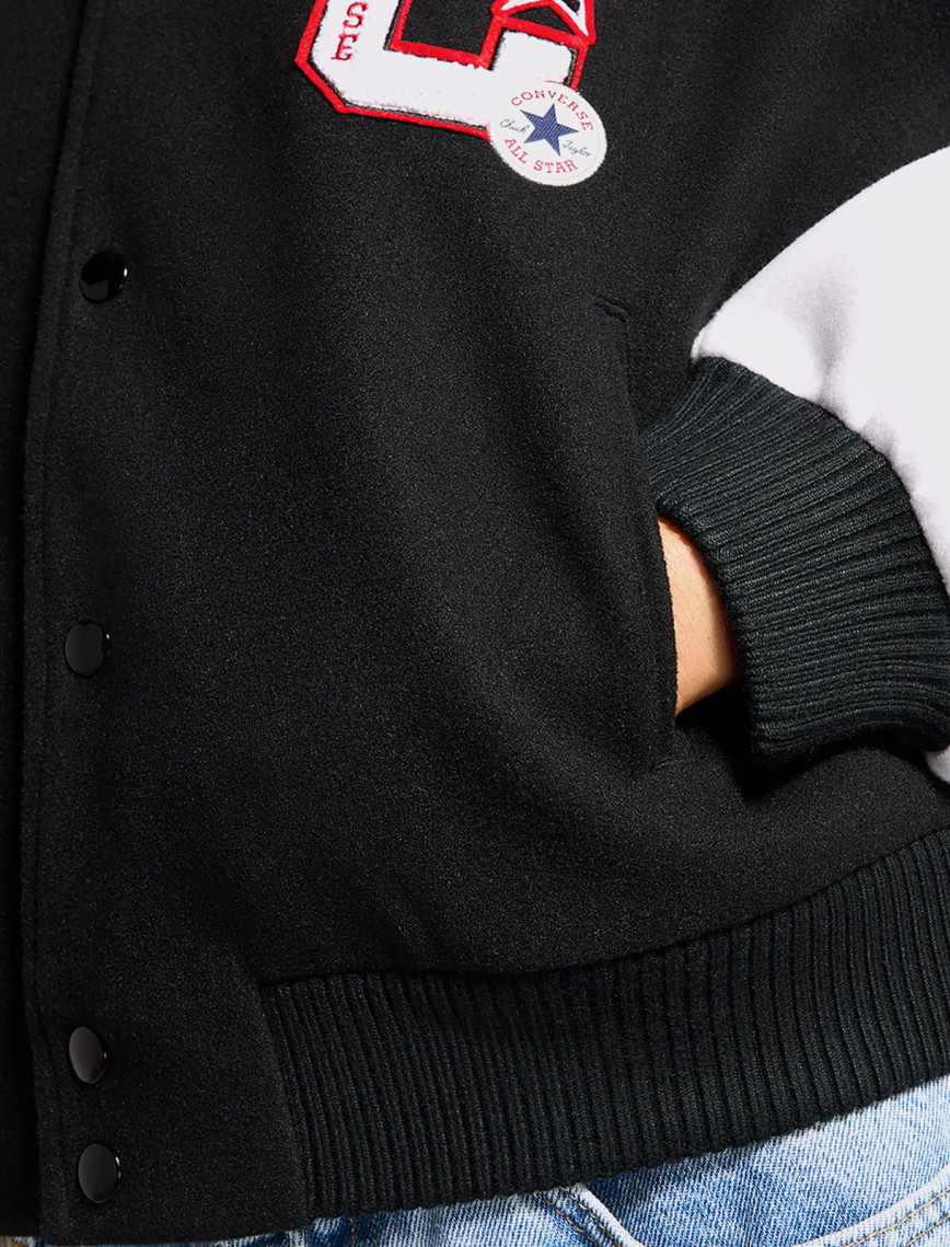 Converse Classic Kadın Dik Yaka Siyah Ceket Converse Classic Kadın Dik Yaka Siyah Ceket