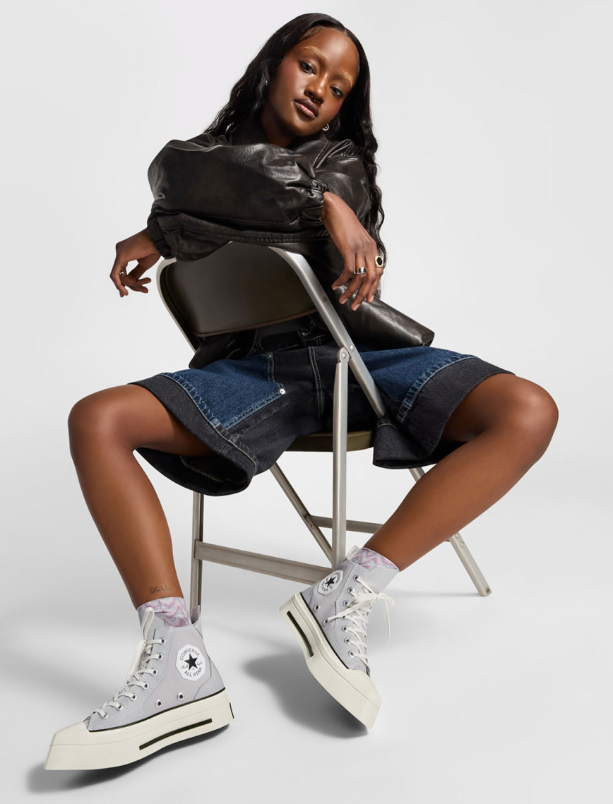 Converse Chuck 70 De Luxe Squared Unisex Gri Platform Sneaker Converse Chuck 70 De Luxe Squared Unisex Gri Platform Sneaker