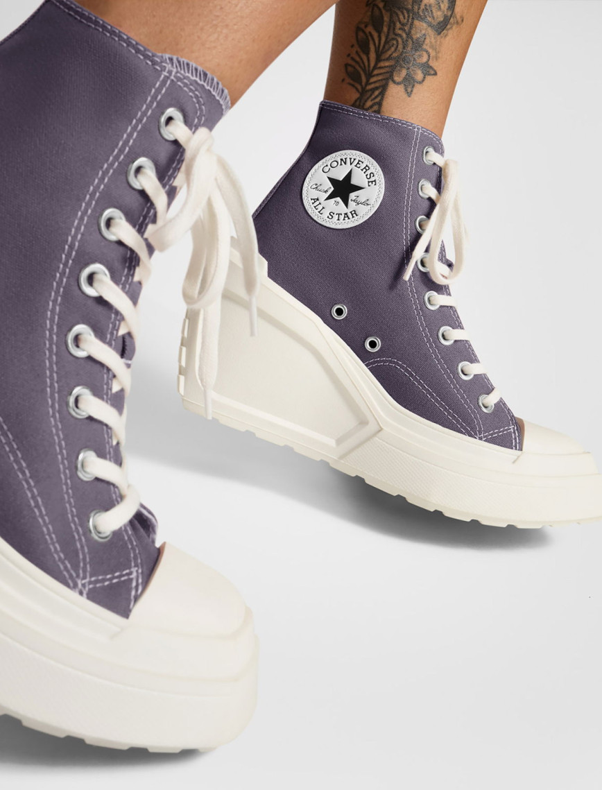 Converse Chuck 70 De Luxe Wedge Unisex Mor Platform Sneaker Converse Chuck 70 De Luxe Wedge Unisex Mor Platform Sneaker