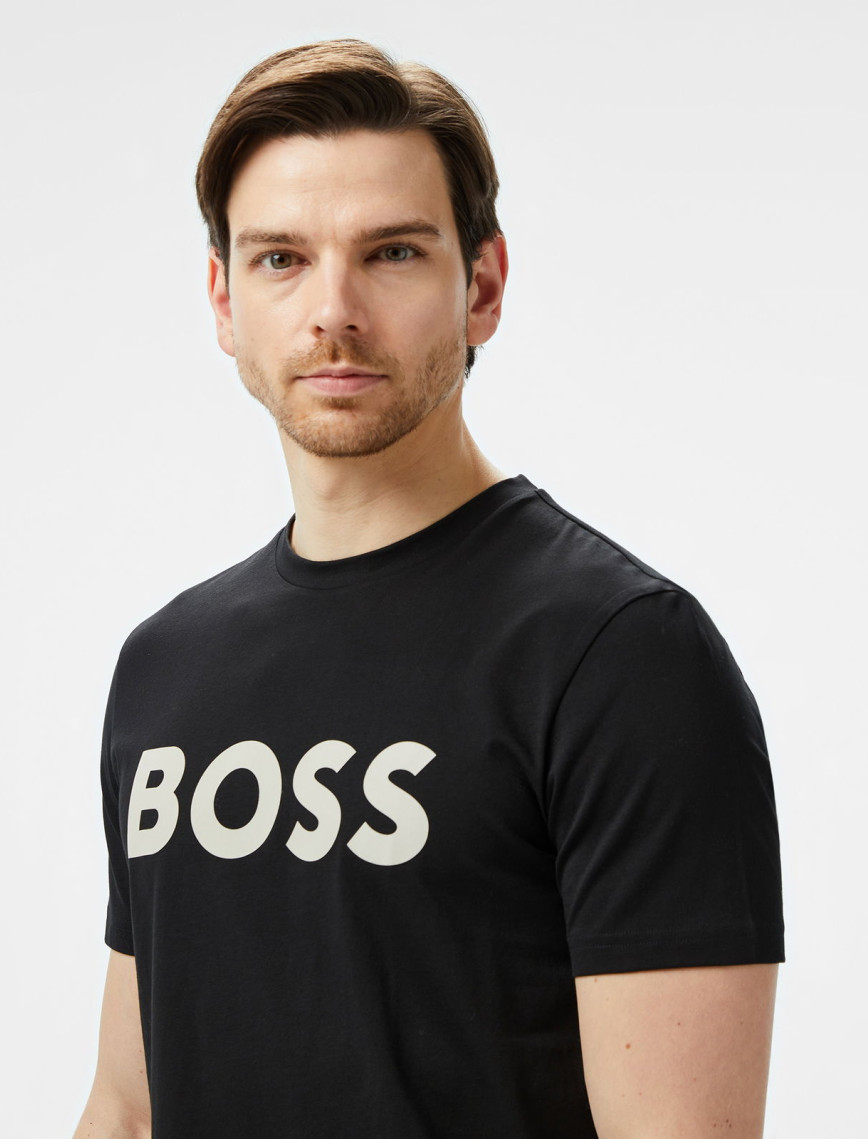 Boss Thinking Erkek Siyah T-Shirt Boss Thinking Erkek Siyah T-Shirt