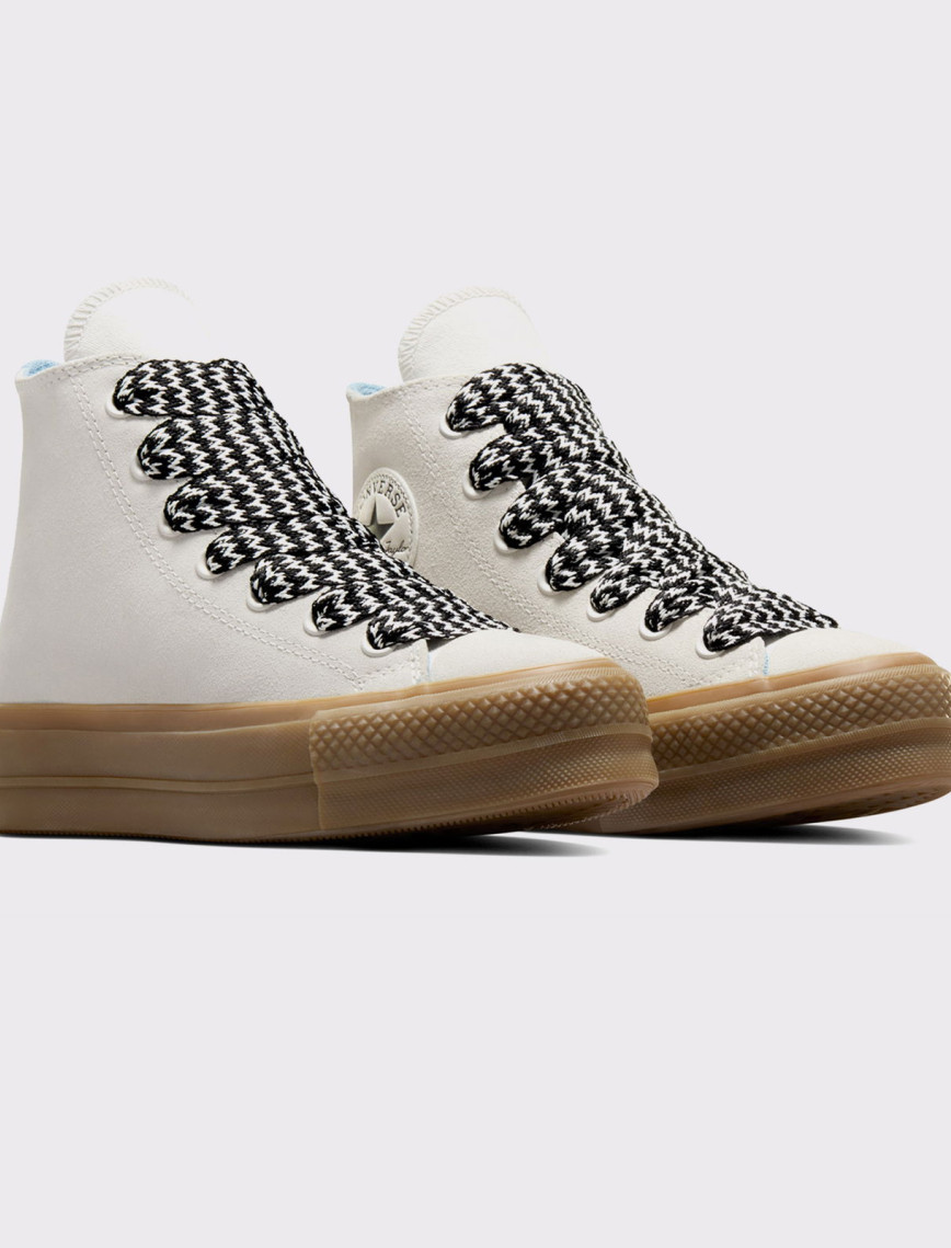 Converse Chuck Taylor All Star Lift Kadın Krem Süet Platform Sneaker Converse Chuck Taylor All Star Lift Kadın Krem Süet Platform Sneaker