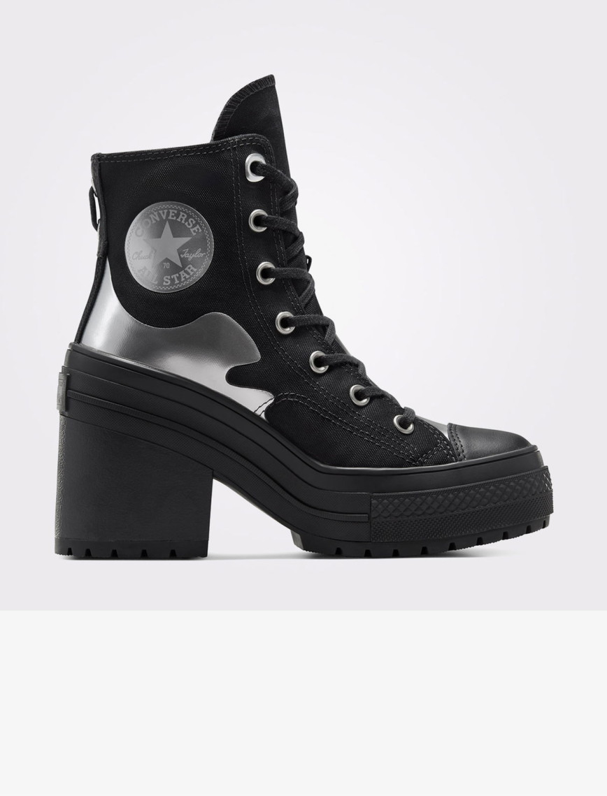 Converse Chuck 70 De Luxe Heel Chrome Unisex Siyah Platform Sneaker Converse Chuck 70 De Luxe Heel Chrome Unisex Siyah Platform Sneaker