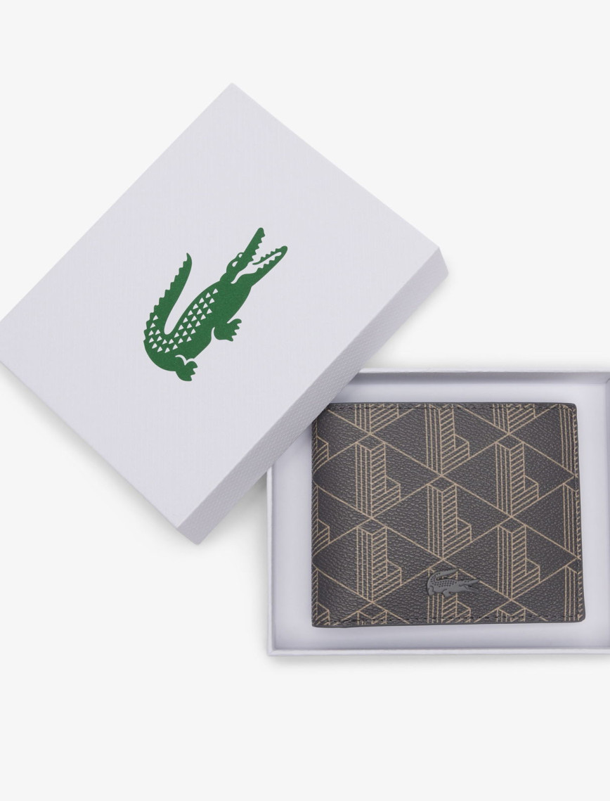 Lacoste The Blend Erkek Monogram Gri Cüzdan Lacoste The Blend Erkek Monogram Gri Cüzdan