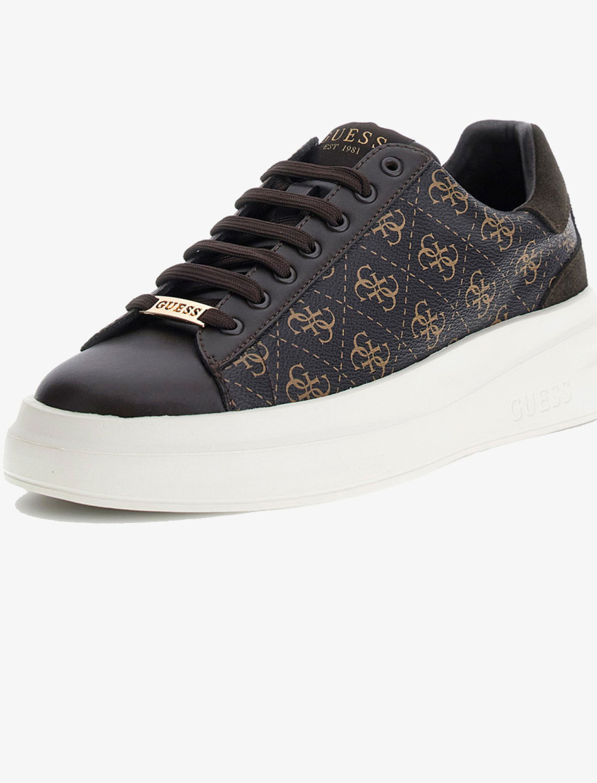 Guess Elba Logo Erkek Kahverengi Sneaker