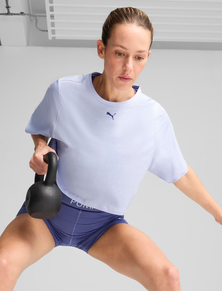 Puma Cloudspun Mesh Kadın Mavi Antrenman T-Shirt Puma Cloudspun Mesh Kadın Mavi Antrenman T-Shirt