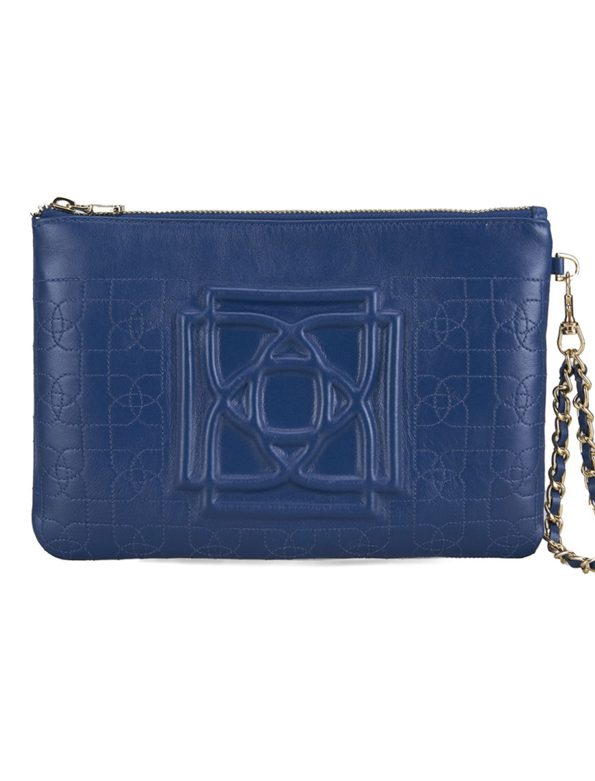 Vionya Lacivert Nakışlı El Çantası Vionya Lacivert Nakışlı El Çantası