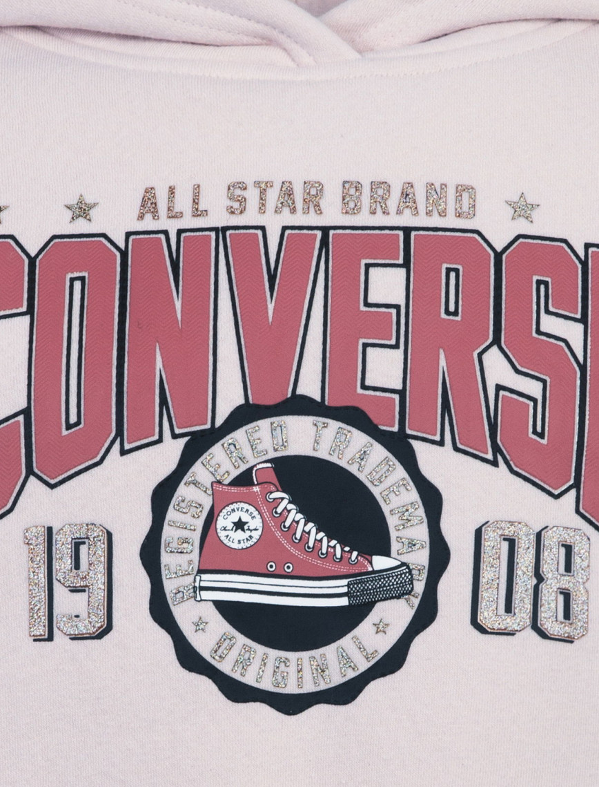 Converse Boxy Çocuk Pembe Hoodie Converse Boxy Çocuk Pembe Hoodie