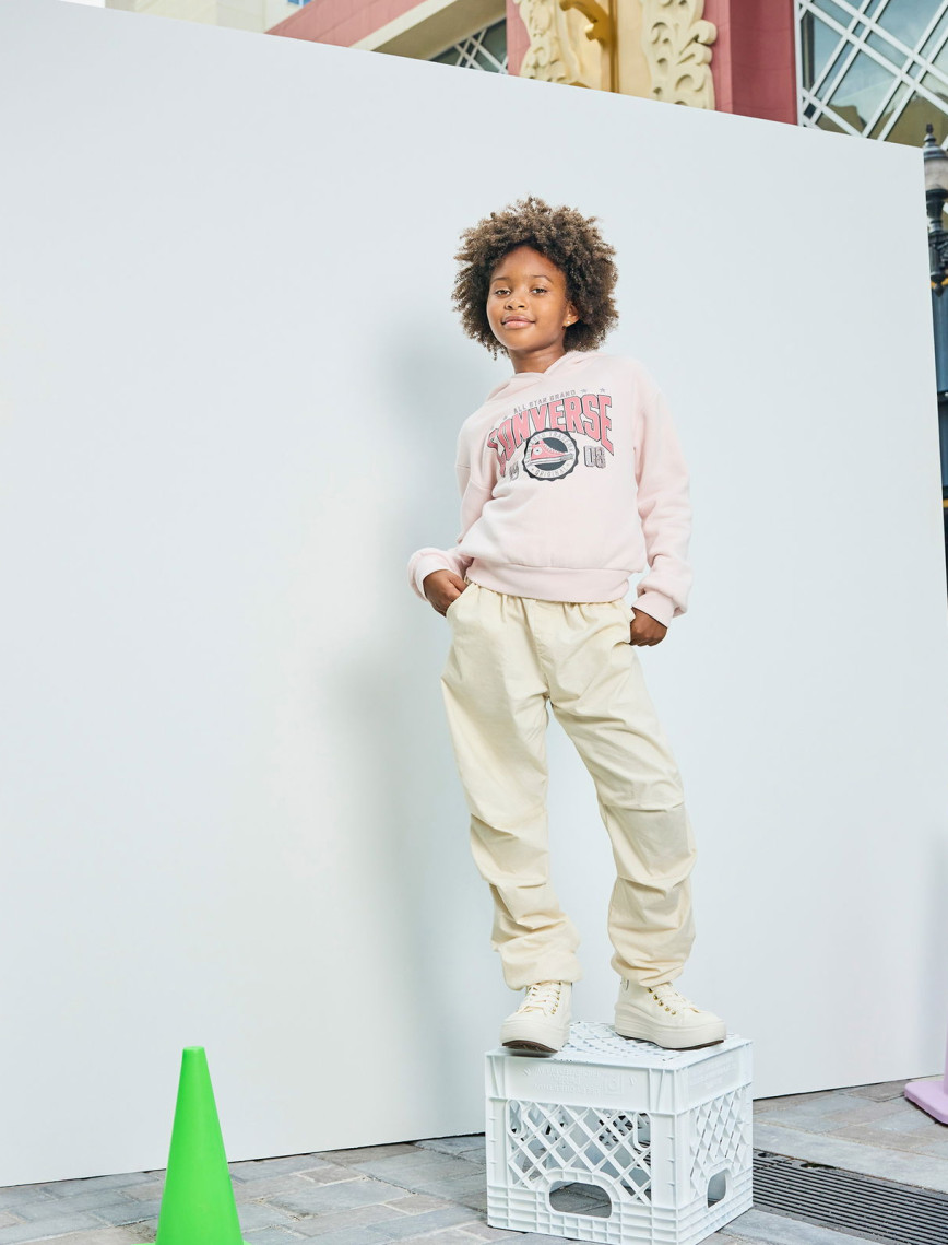 Converse Boxy Çocuk Pembe Hoodie Converse Boxy Çocuk Pembe Hoodie