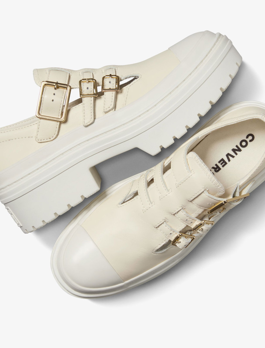 Converse Chuck Taylor All Star Lugged Heel Mary Jane Kadın Krem Deri Platform Babet Converse Chuck Taylor All Star Lugged Heel Mary Jane Kadın Krem Deri Platform Babet