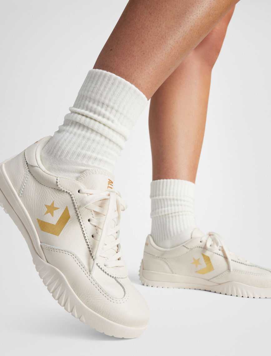 Converse Run Star Trainer Unisex Krem Deri Sneaker Converse Run Star Trainer Unisex Krem Deri Sneaker