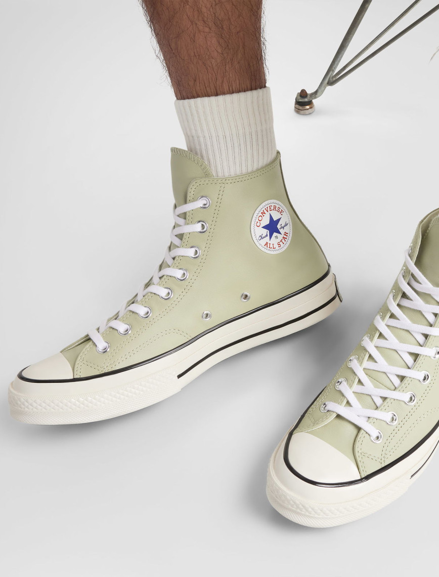 Converse Chuck 70 Unisex Yeşil Deri Sneaker Converse Chuck 70 Unisex Yeşil Deri Sneaker