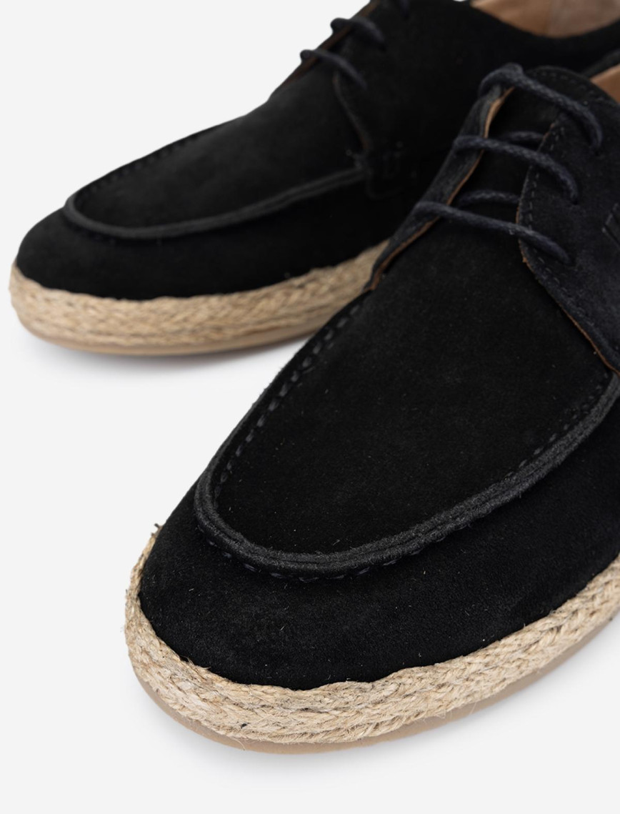 Valmenti Marita Erkek Siyah Süet Hakiki Deri Casual Ayakkabı