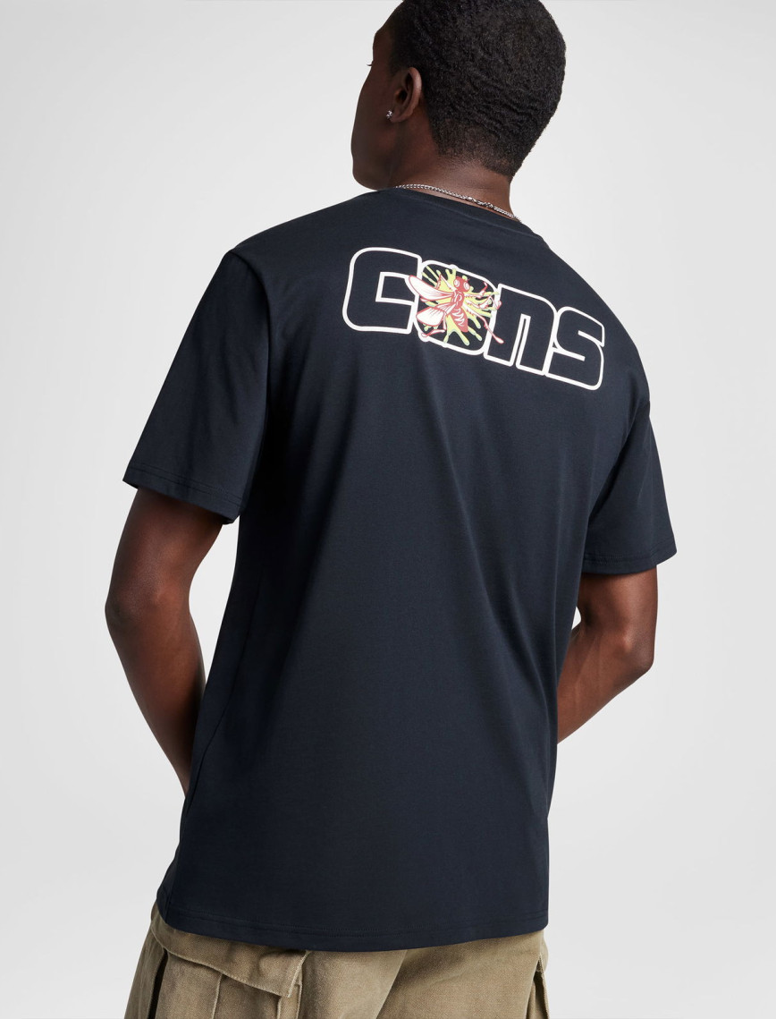 Converse Erkek Loose Fit Baskılı Siyah T-Shirt Converse Erkek Loose Fit Baskılı Siyah T-Shirt