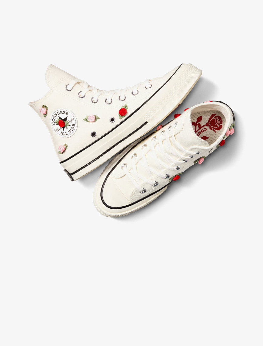 Converse Chuck 70 Roses Unisex Krem Sneaker Converse Chuck 70 Roses Unisex Krem Sneaker