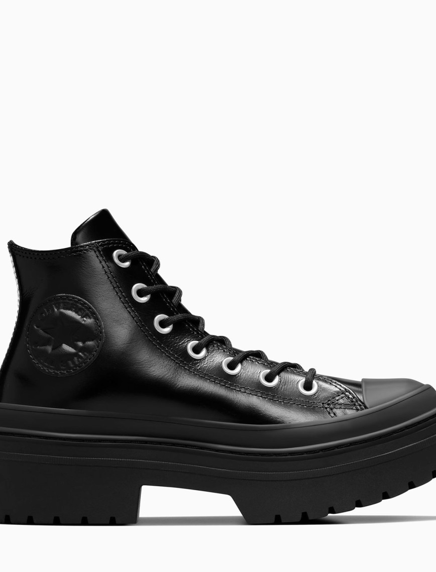 Converse Chuck Taylor All Star Lugged Heel Kadın Siyah Deri Platform Bot Converse Chuck Taylor All Star Lugged Heel Kadın Siyah Deri Platform Bot