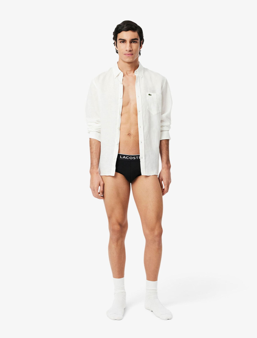 Lacoste Erkek 3'lü Siyah Külot Lacoste Erkek 3'lü Siyah Külot