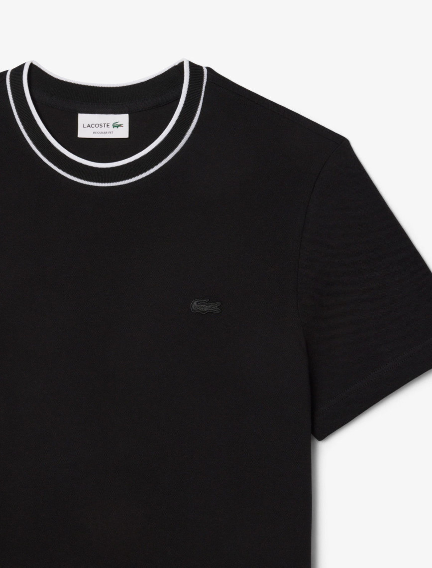 Lacoste Erkek Regular Fit Bisiklet Yaka Siyah T-Shirt Lacoste Erkek Regular Fit Bisiklet Yaka Siyah T-Shirt