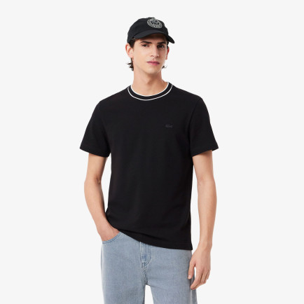 Lacoste Erkek Regular Fit Bisiklet Yaka Siyah T-Shirt Lacoste Erkek Regular Fit Bisiklet Yaka Siyah T-Shirt