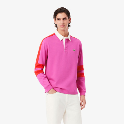 Lacoste Erkek Classic Fit Uzun Kollu Polo Yaka Renk Bloklu Pembe Rugby Polo Lacoste Erkek Classic Fit Uzun Kollu Polo Yaka Renk Bloklu Pembe Rugby Polo