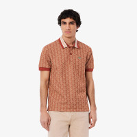 Lacoste Classic Fit Monogram Erkek Kırmızı Polo Lacoste Classic Fit Monogram Erkek Kırmızı Polo