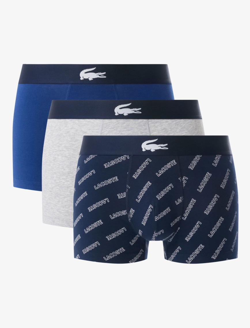 Lacoste Erkek Desenli 3'lü Renkli Boxer Lacoste Erkek Desenli 3'lü Renkli Boxer