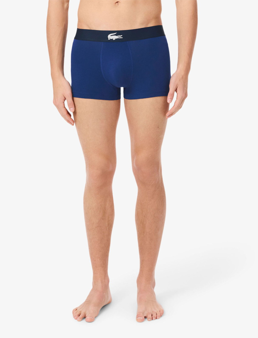 Lacoste Erkek Desenli 3'lü Renkli Boxer Lacoste Erkek Desenli 3'lü Renkli Boxer