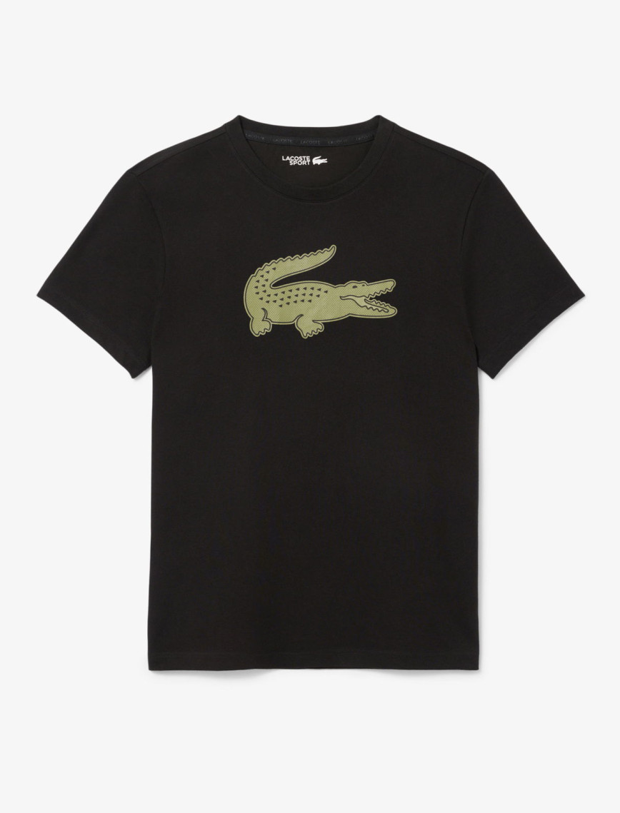 Lacoste Erkek Regular Fit Bisiklet Yaka Baskılı Siyah T-Shirt Lacoste Erkek Regular Fit Bisiklet Yaka Baskılı Siyah T-Shirt