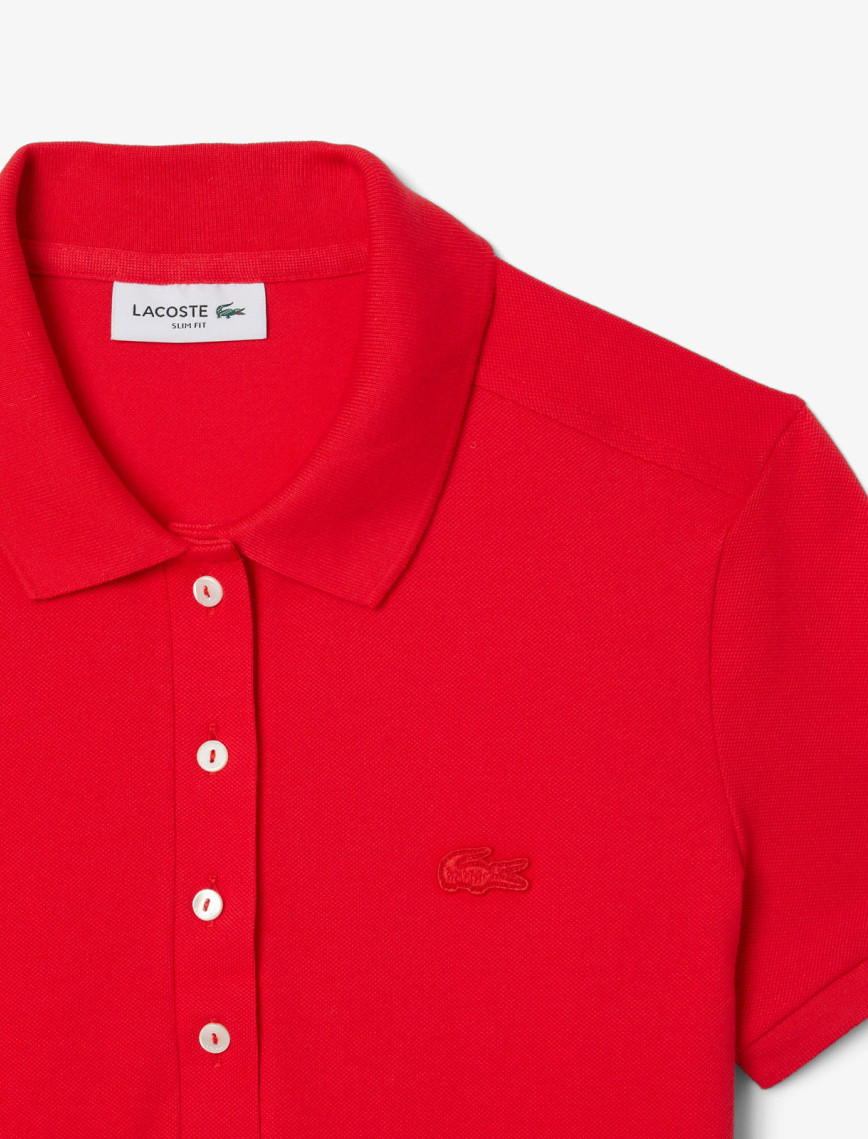 Lacoste Kadın Slim Fit Kısa Kollu Polo Yaka Kırmızı Elbise Lacoste Kadın Slim Fit Kısa Kollu Polo Yaka Kırmızı Elbise