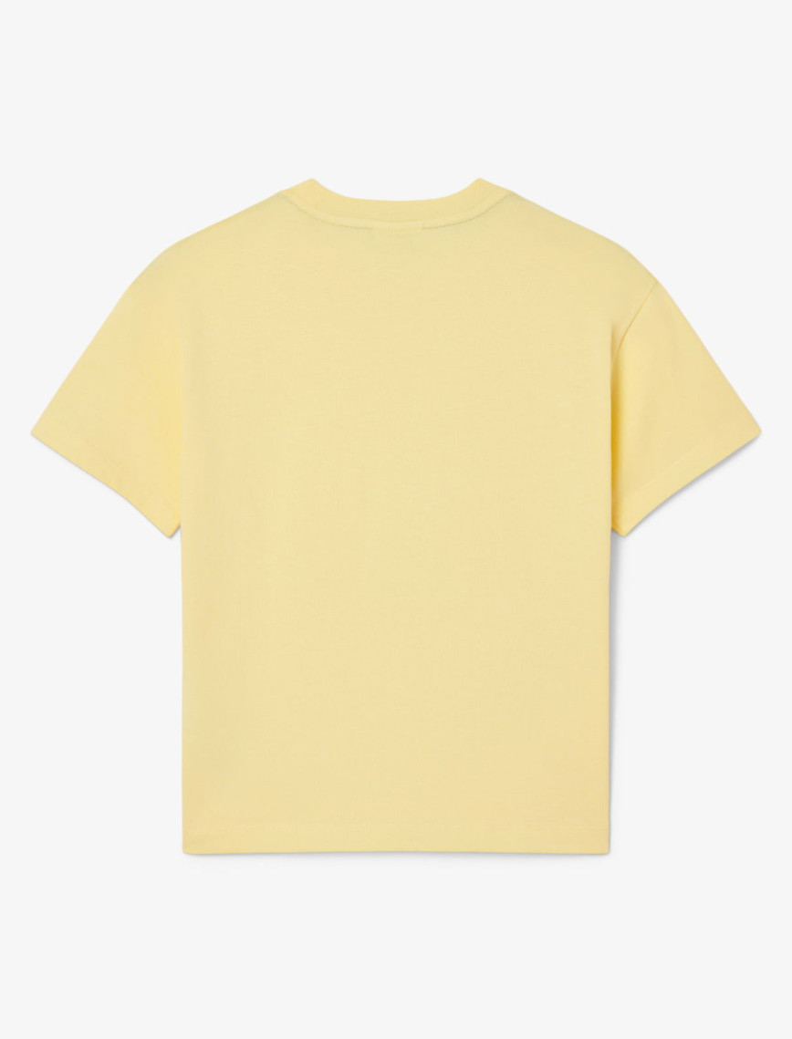 Lacoste Çocuk Bisiklet Yaka Baskılı Sarı T-Shirt Lacoste Çocuk Bisiklet Yaka Baskılı Sarı T-Shirt