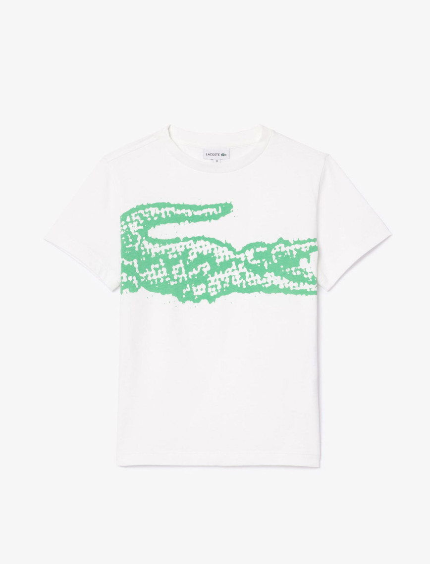 Lacoste Classic Fit Çocuk Beyaz T-Shirt Lacoste Classic Fit Çocuk Beyaz T-Shirt