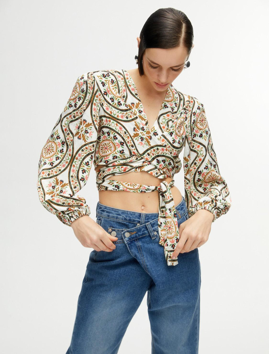 Asimetrik Kapamalı Jean Pantolon Asimetrik Kapamalı Jean Pantolon