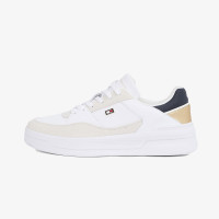 Tommy Hilfiger Essent Basket Metallic Kadın Beyaz Sneaker Tommy Hilfiger Essent Basket Metallic Kadın Beyaz Sneaker