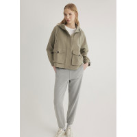 Mavi Kapüşonlu Haki Ceket Oversize / Geniş Kesim 1110625-71818 Mavi Kapüşonlu Haki Ceket Oversize / Geniş Kesim 1110625-71818