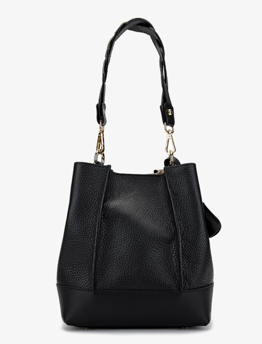 Valmenti Kadın Hakiki Deri Siyah Floter Omuz Çanta Valmenti Kadın Hakiki Deri Siyah Floter Omuz Çanta