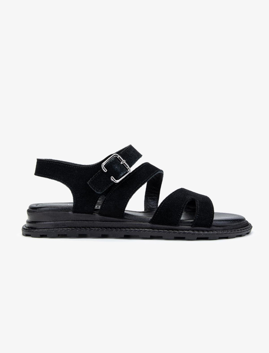 Valmenti Cize Kadın Tütün Süet Hakiki Deri Sandalet