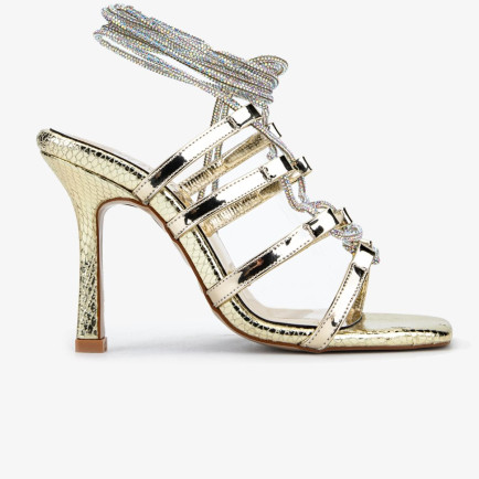 Valmenti Azuro Kadın Altın Hakiki Deri Sandalet