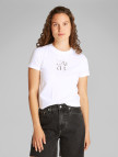 Calvin Klein Front Photo Graphic Baby Kadın Beyaz T-Shirt Calvin Klein Front Photo Graphic Baby Kadın Beyaz T-Shirt