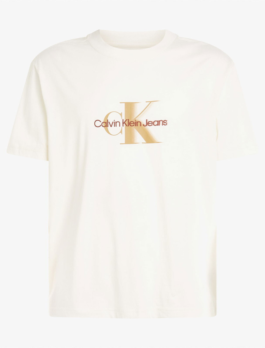 Calvin Klein Monologo Shift Erkek Beyaz T-Shirt Calvin Klein Monologo Shift Erkek Beyaz T-Shirt
